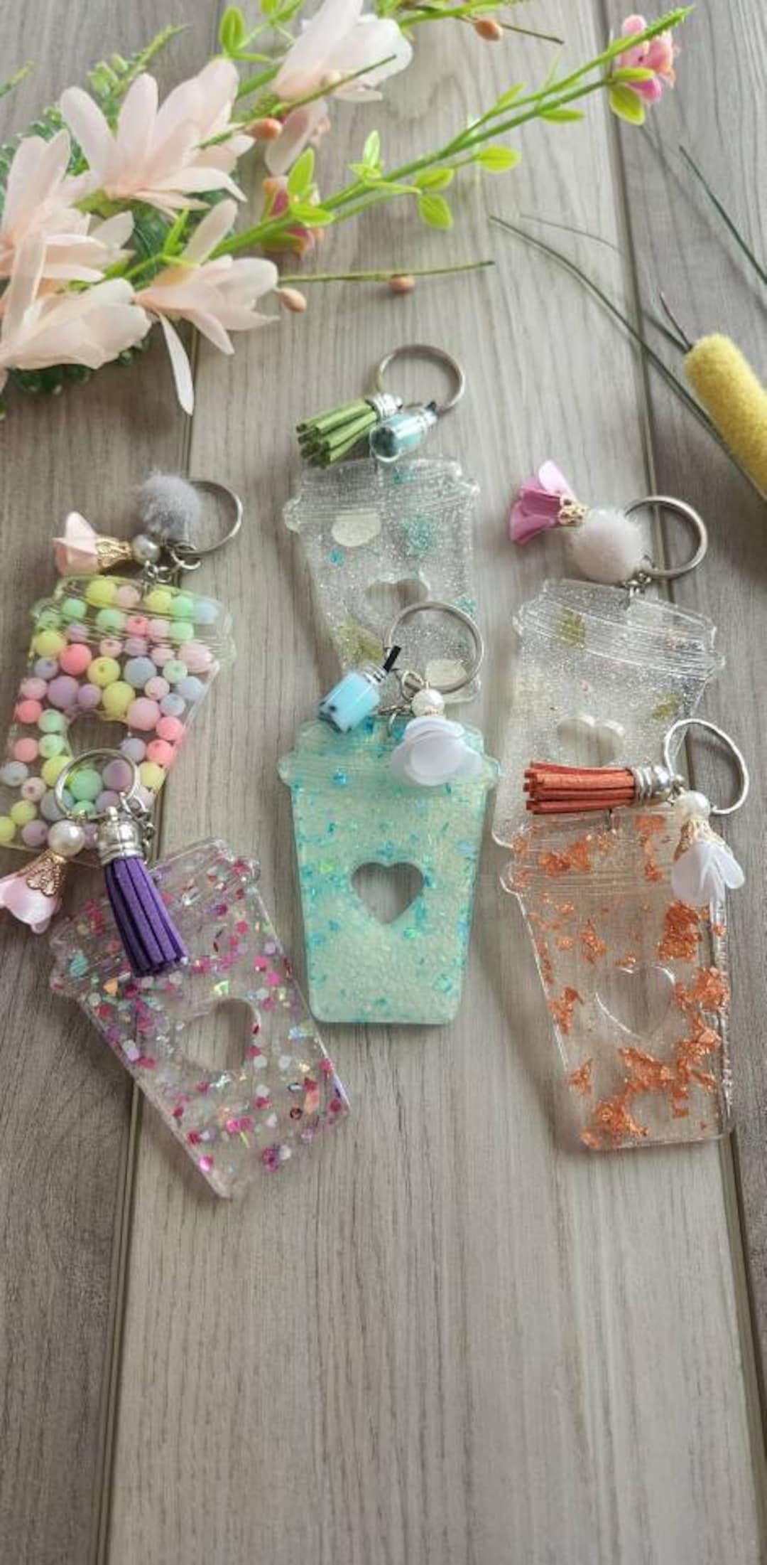 Coffee Cup Keychain Etsy