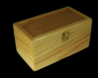 THE BROADMOOR Stash Box, Red Oak,/Large Stash Box/ Locking Stash Box/Stash Boxes/Wooden Stash Box/Custom Stash Box