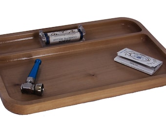 Rolling Tray, THE TELLURIDE/Wooden Rolling Tray/Custom Rolling Tray/Large Rolling Tray 8" X 12"/MMJ Rolling Tray/Stash Box/