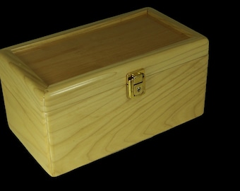 THE BROADMOOR Locking Stash Box, Made out of Colorado Aspen/Large Stash Box/ Locking Stash Box/Stash Boxes/Wooden Stash Box