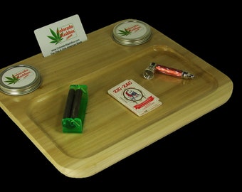 The SteamBoat Rolling Tray/Wooden Rolling Tray/Custom Rolling Tray/Large Rolling Tray 10" X 12"/MMJ Rolling Tray/Stash Box
