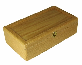 THE ASPEN Stash Box, Red Oak,/Large Stash Box/ Locking Stash Box/Stash Boxes/Wooden Stash Box/Custom Stash Box