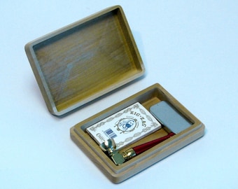 Stash Box Marijuana- THE BACK PACKER Blunt, Pipe Stash Box, Made out of Colorado Aspen.