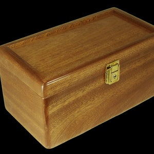 THE BROADMOOR Stash Box, Mahogany,/Large Stash Box/ Locking Stash Box/Stash Boxes/Wooden Stash Box/Custom Stash Box