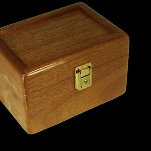 PIKES PEAK Stash Box made out of Mahogany/Large Stash Box/ Locking Stash Box/Stash Boxes/Wooden Stash Box/Custom Stash Box/Weed Stash Box