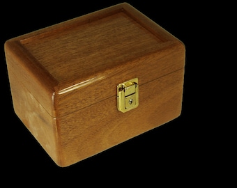 PIKES PEAK Stash Box made out of Mahogany/Large Stash Box/ Locking Stash Box/Stash Boxes/Wooden Stash Box/Custom Stash Box/Weed Stash Box