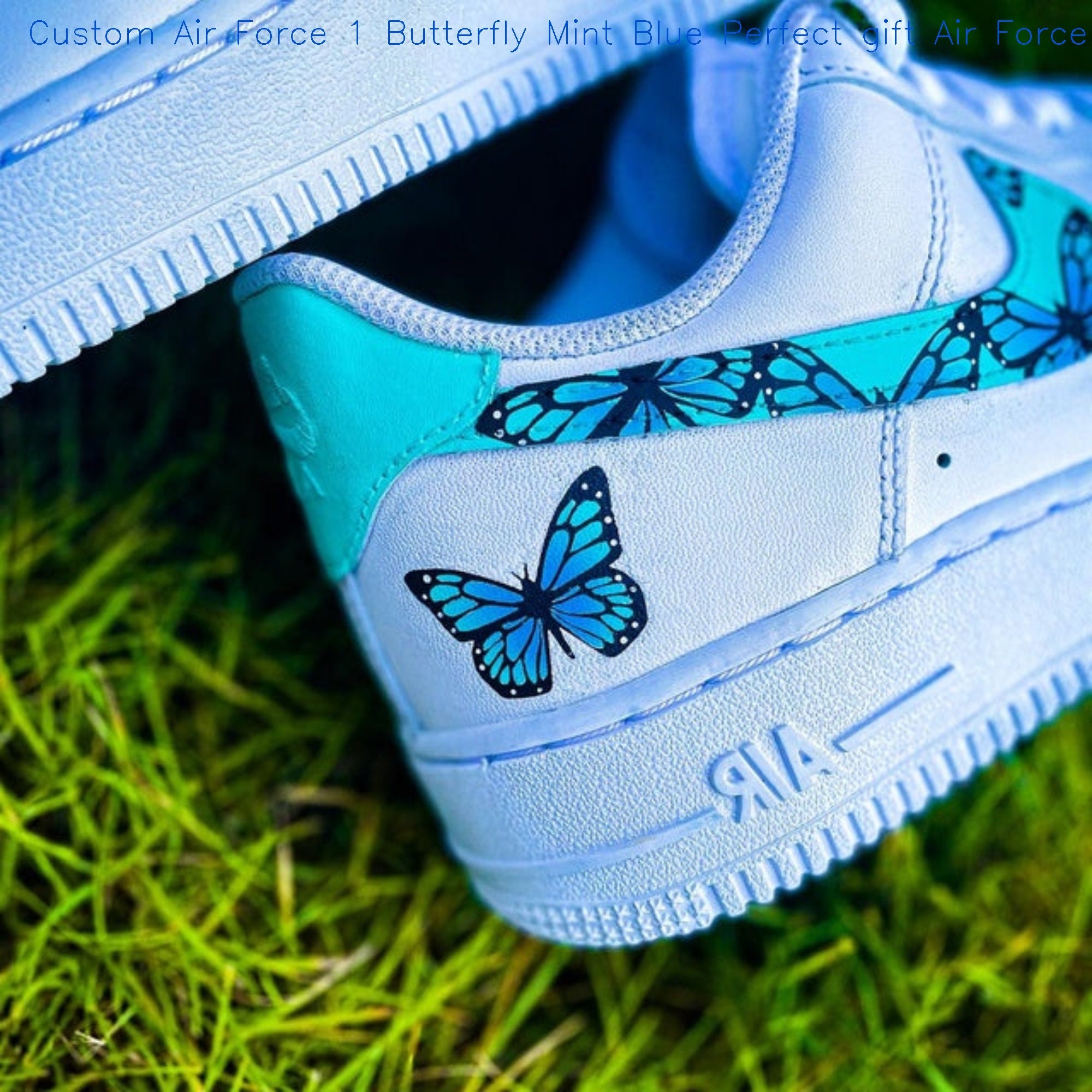 Custom Hand Painted Monarch Butterfly Nike Air Force 1 Low – B Street Shoes