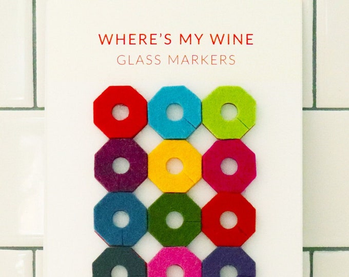 WHERE'S MY WINE Glass Markers