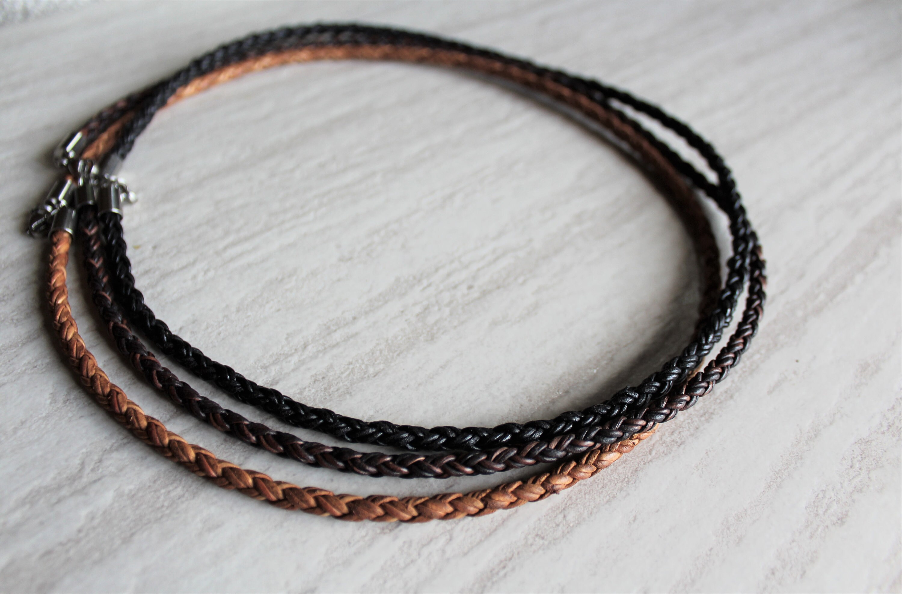 Stannum Leather Plate Necklace – PRY