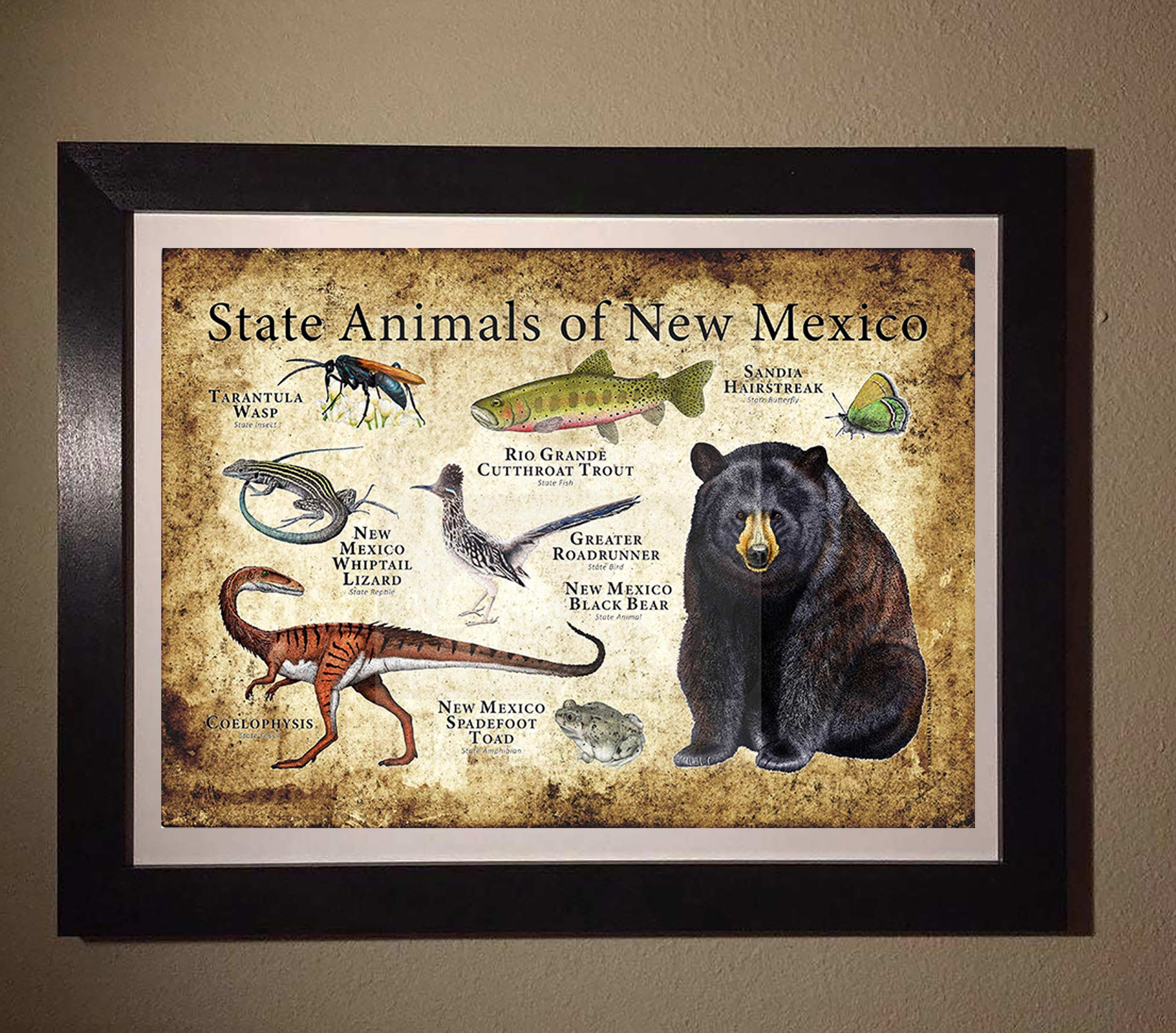 New Mexico State Animals Poster Print | Etsy