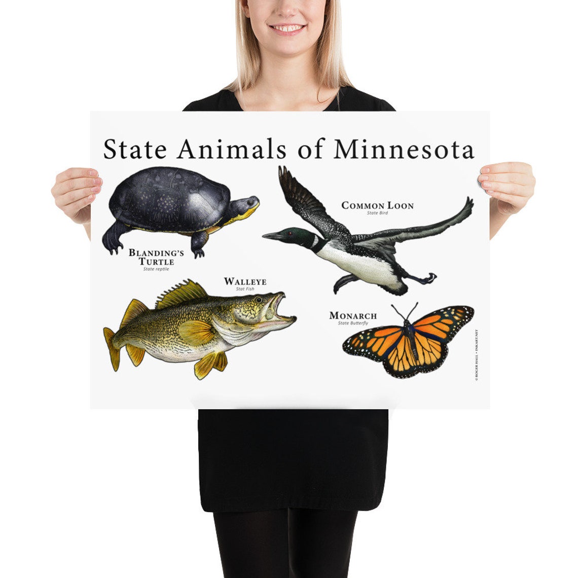 Minnesota State Animals Poster Print Etsy