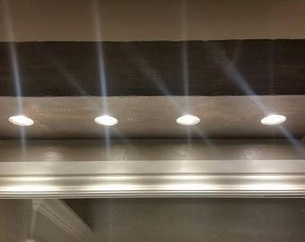 Rustic Beam with Flush Mount LED Floods, Free Shipping!