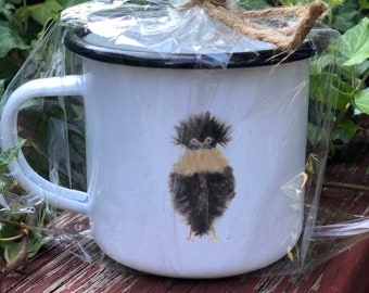 Whimsical Fun Bird Wrap Around Camp Mug,