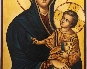 Salus Populi Romani Icon, Hand-Painted Gold Leaf, 37×22cm