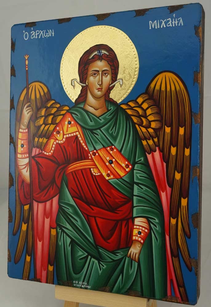 Aartsengel Michael, klein icoontje – Liesbeth’s Iconen