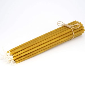 Pure Beeswax Orthodox Candles Thin Church Tapers, Handmade, Hand Dipped, Natural Honey Aroma Discount Packs image 6