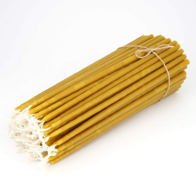 Pure Beeswax Candles Orthodox Church Tapers 9 22cm, Handmade Bulk Savings Packs 100 Candles