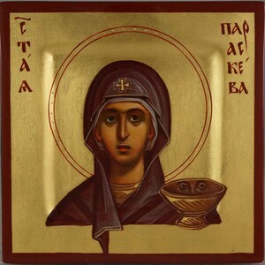 St Paraskevi Hand-Painted Icon Byzantine Orthodox Icon of Saint Petka MADE TO ORDER