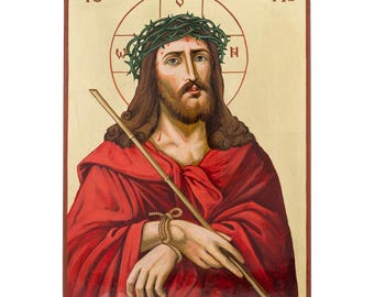 Christ the Bridegroom Icon, Hand-Painted Gold Leaf, 24×35cm
