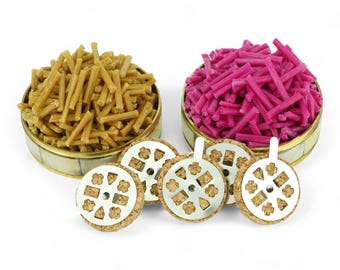 Wicks and Cork Floats for Orthodox Vigil Oil Lamps - Beeswax and Paraffin Wicks Set for Floating Candles | Home or Church Use