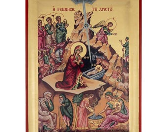 Nativity of Christ Icon – Byzantine Icon | Ships Gift Box