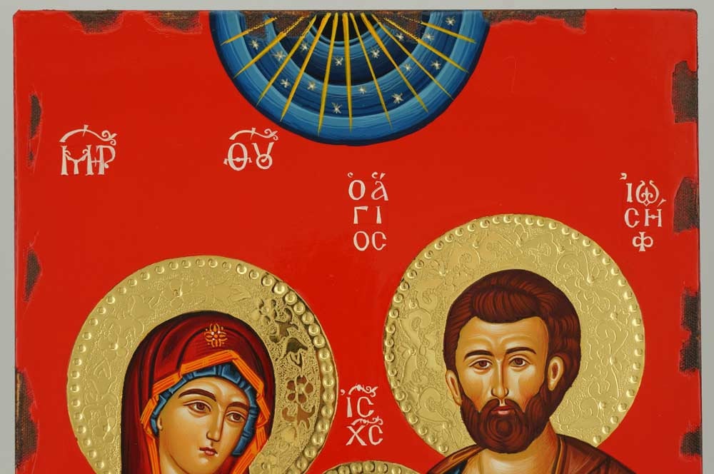 Holy Family Icon - Premium Handmade Greek Orthodox