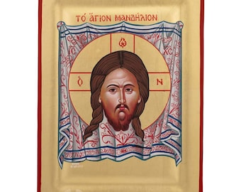 Holy Face Mandylion Icon – Orthodox Icon in Gold Leaf