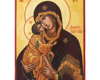 Our Lady of the Don Icon, Hand-Painted Gold Leaf, 30×24cm