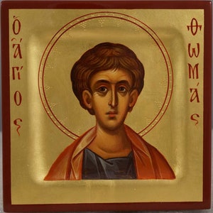 St Saint Thomas the Apostle Hand-Painted Icon Byzantine Orthodox Miniature MADE TO ORDER