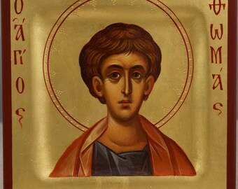 St Saint Thomas the Apostle Hand-Painted Icon Byzantine Orthodox Miniature MADE TO ORDER