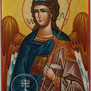 St Gabriel Icon Hand-Painted Orthodox Christian Byzantine Gift
