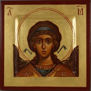 Saint Archangel Michael Hand-Painted Icon Byzantine Orthodox Icon Miniature MADE TO ORDER