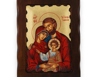 Holy Family Icon - Premium Handmade Greek Orthodox