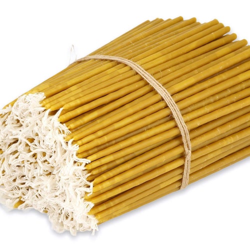 Pure Beeswax Candles Orthodox Church Tapers 9 22cm Etsy