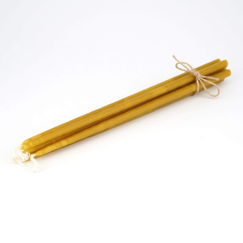 Pure Beeswax Candles Orthodox Church Tapers 9 22cm, Handmade Bulk Savings Packs 5 Candles