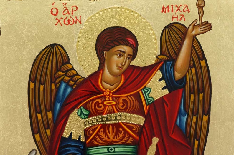 Archangel Michael Icon Hand-painted Christian Orthodox Icon - Etsy