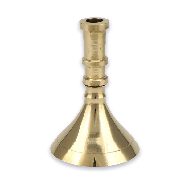 Mini Brass Candle Holder - Small Size Metal Candlestick for Thin Taper Candles