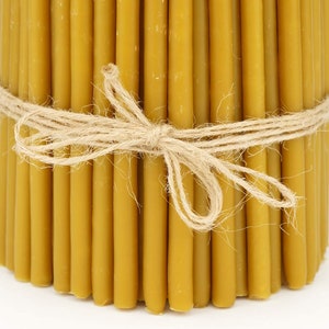 Pure Beeswax Orthodox Candles Thin Church Tapers, Handmade, Hand Dipped, Natural Honey Aroma Discount Packs image 4