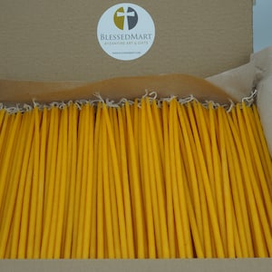 Pure Beeswax Orthodox Candles Thin Church Tapers, Handmade, Hand Dipped, Natural Honey Aroma Discount Packs image 9