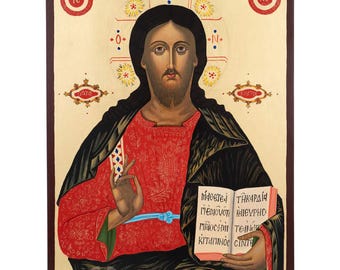 Christ the Teacher Icon, Hand-Painted Gold Leaf, 40×30cm