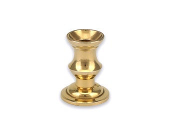 Mini Brass Candlestick - Candle Holder for Small Candles 3.5 cm / 1.4 inch