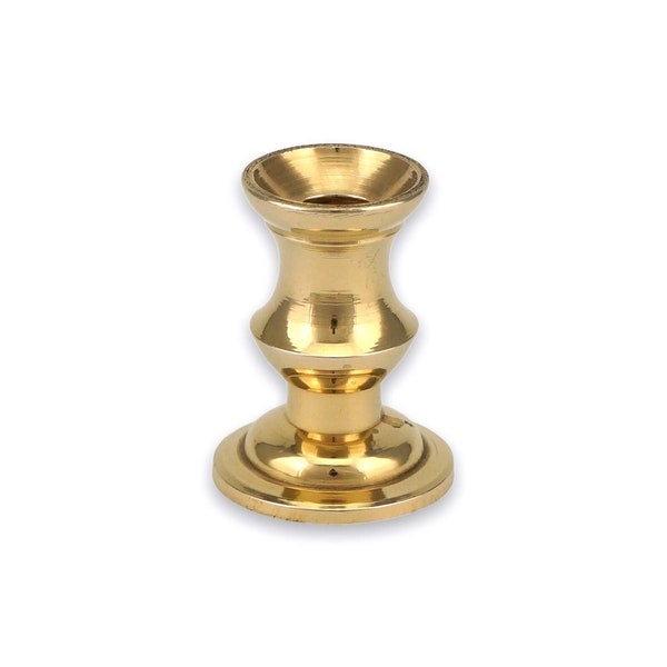 Mini Brass Candlestick - Candle Holder for Small Candles 3.5 cm / 1.4 inch