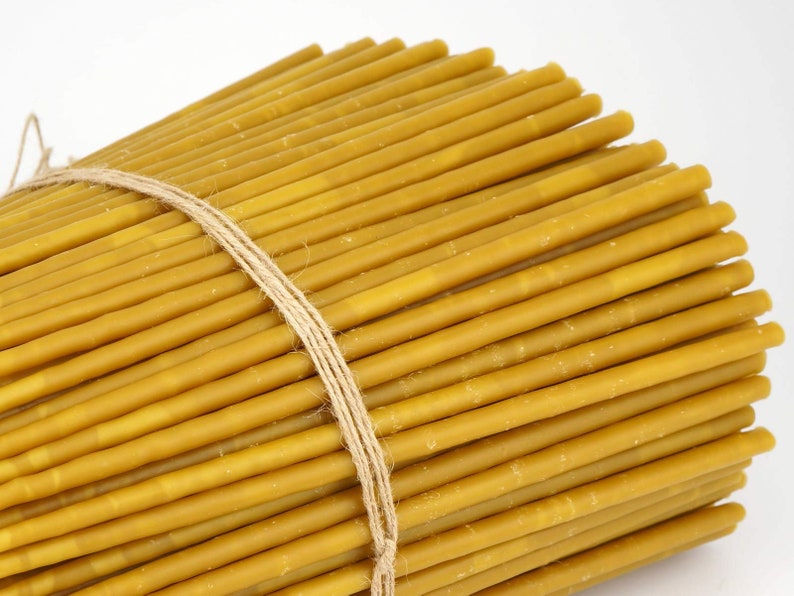 Pure Beeswax Candles Orthodox Church Tapers 9 22cm, Handmade Bulk Savings Packs image 3