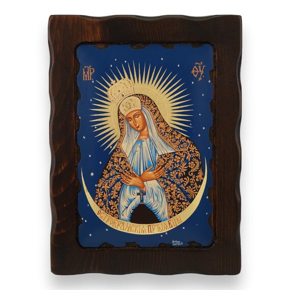 Our Lady Of Perpetual Help Handmade Greek Orthodox Icon Of