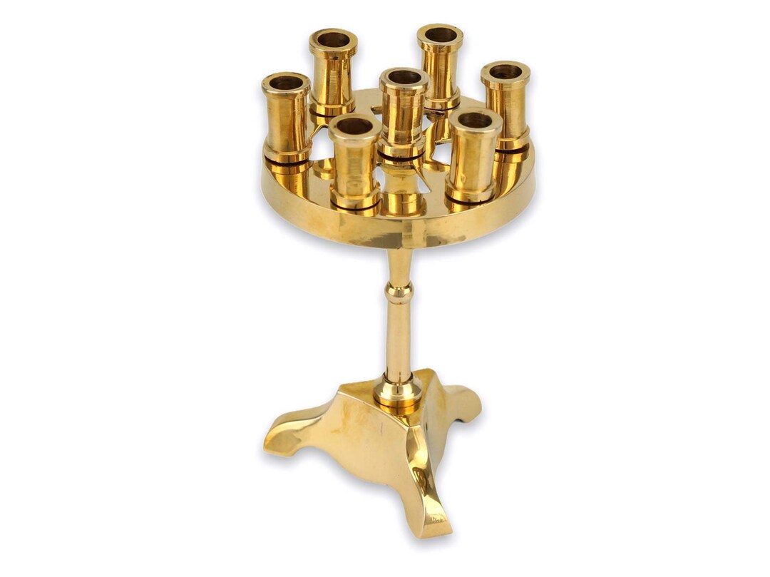 7 Candle Brass Candle Holder Orthodox Church Candlestick for Home Altar, Prayer Corner 12cm Etsy