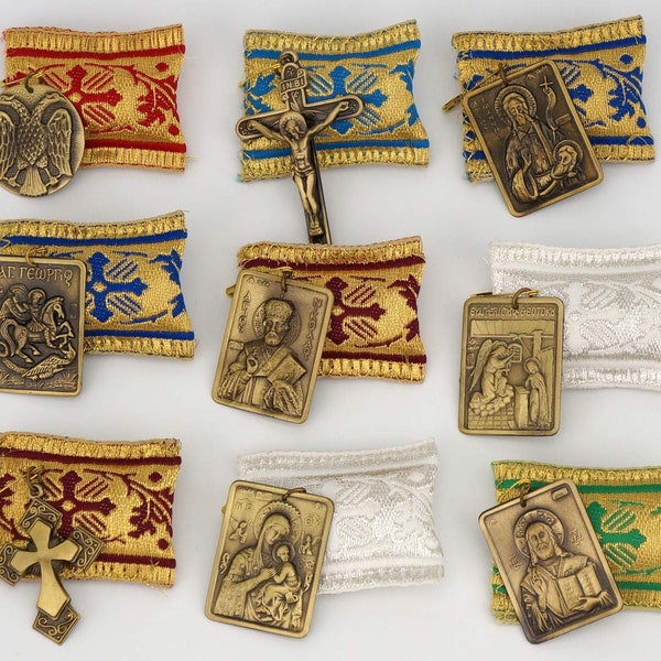 Orthodox Filakto, Filaxto Amulet with Metal Pendant | Greek Charm Filachto, Protection Pin