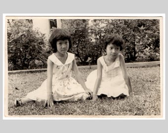 ca. 1965 - Retrato de niñas pequeñas - Fotografía vintage original