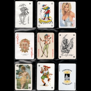 Vintage Joker Spielkarte - Einzelstück Sammelkarten Set zum Basteln, Sammelkarten Set, Sammelkarte Set 06 zum Sammeln