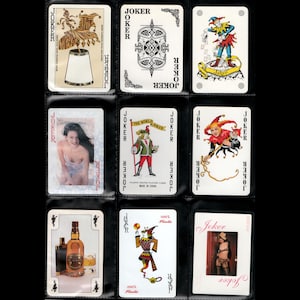Vintage Joker Spielkarte - Einzelstück Sammelkarten Set 12 zum Basteln