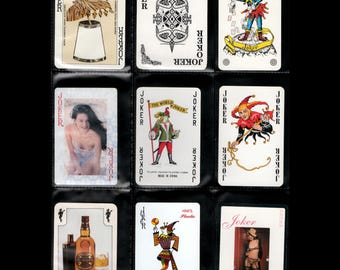Vintage joker playing card - Single collectible swap card replacement collectors card crafting supply - Pick and choose - Lot 12